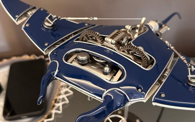 Innovative Steampunk Style Metal Manta Ray