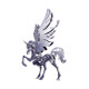 100pcs+ diy 3d assembling model golden unicorn & silver unicorn