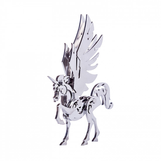 100pcs+ diy 3d assembling model golden unicorn & silver unicorn