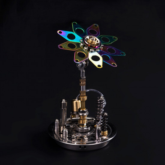 100pcs steampunk 3d metal flower model building kit
