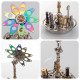 100pcs steampunk 3d metal flower model building kit