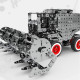 1054pcs 3d metal assembly gear drive big farm harvester vehicle toy model kit