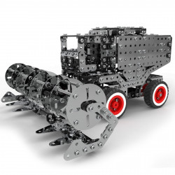 1054pcs 3d metal assembly gear drive big farm harvester vehicle toy model kit