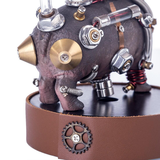 105pcs  3d assembly metal mechanical variant beast hippo puzzle model