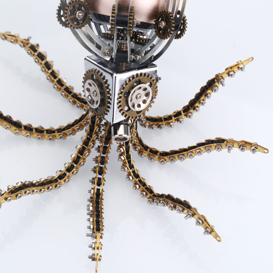 1060pcs metal model kits diy steampunk mechanical octopus with speaker