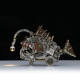 1064pcs+ steampunk deep-sea anglerfish 3d metal ocean model diy kit with luminous bulb