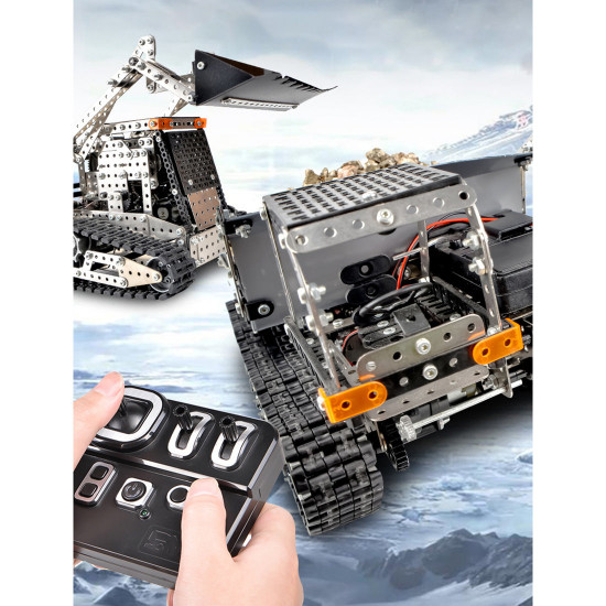 1150pcs 9ch rc bulldozer 3d metal assembly model kits dozer toy