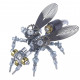 126pcs 3d metal diy mechanical wasp insect puzzle model puzzle jigsaw