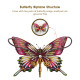 150pcs 3d steampunk purple red swallowtail butterfly model kit