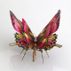 150pcs 3d steampunk purple red swallowtail butterfly model kit