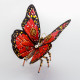 150pcs steampunk scarlet peacock butterfly assembly model -red