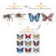 150pcs custom your steampunk butterfly 3d metal model kit