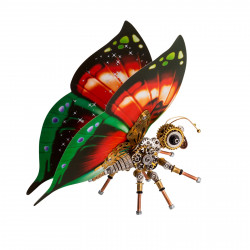 150pcs red and green swallowtail butterfly assembly steampunk model kit