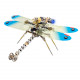 150pcs steampunk 3d dragonfly model assembly kit with light
