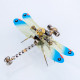 150pcs steampunk 3d dragonfly model assembly kit with light