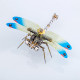 150pcs steampunk 3d dragonfly model assembly kit with light