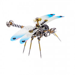 150pcs steampunk 3d dragonfly model assembly kit with light