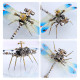 150pcs steampunk 3d dragonfly model assembly kit with light