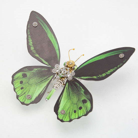 150pcs+ steampunk 3d metal ornithoptera priamus model diy kits