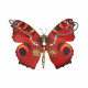 150pcs steampunk 3d orange-red peacock butterfly model assembly kit