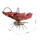 150pcs steampunk 3d orange-red peacock butterfly model assembly kit