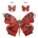 150pcs steampunk 3d orange-red peacock butterfly model assembly kit