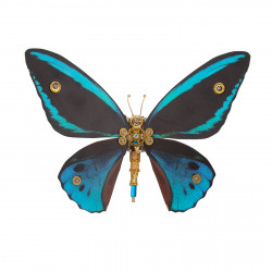 150pcs+ steampunk blue butterfly 3d metal ornithoptera priamus model diy kits