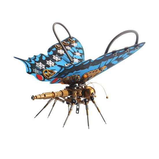 150pcs steampunk blue butterfly pipevine swallowtail model building kit