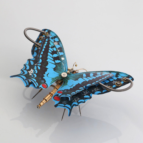 150pcs steampunk blue butterfly pipevine swallowtail model building kit