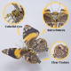 150pcs+ steampunk brown and orange  butterfly with spots 3d metal  model diy kits