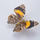 150pcs+ steampunk brown and orange  butterfly with spots 3d metal  model diy kits