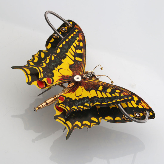 150pcs steampunk eastern tiger swallowtail butterfly diy kit papilio glaucus