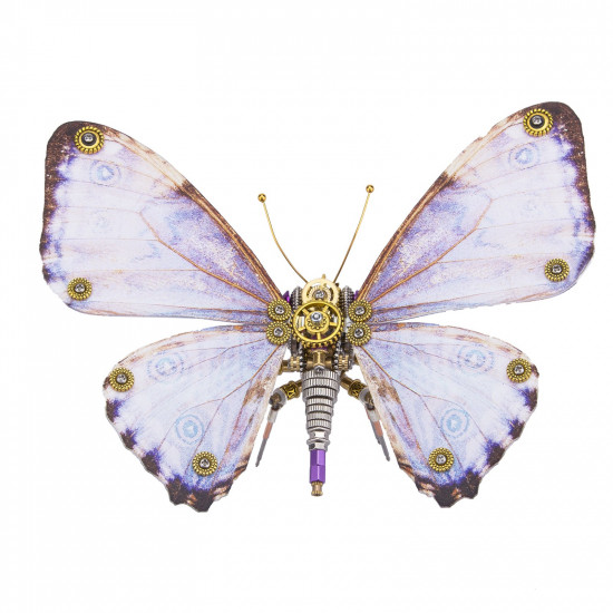 150pcs+ steampunk purple blue butterfly 3d metal model kits morpho godarti asarpai