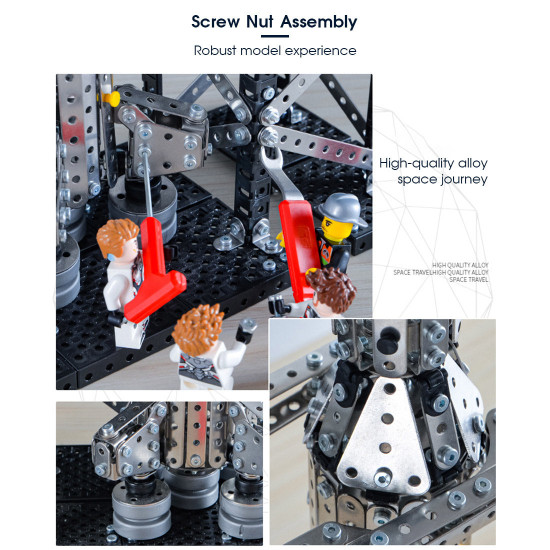 1521pcs+ rocket with launch pad puzzle space series diy assembly toy