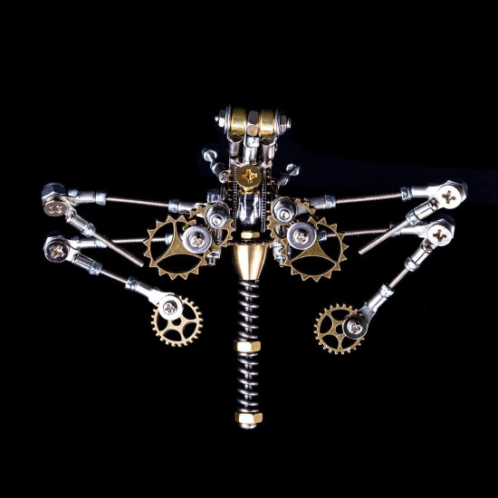 152pcs 3d diy metal mechanical dragonfly insect puzzle model jigsaw