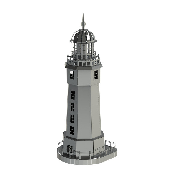 160pcs la jument lighthouse metal model building kit