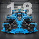 gen 2 electric formula race car 1666pcs