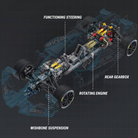 gen 2 electric formula race car 1666pcs