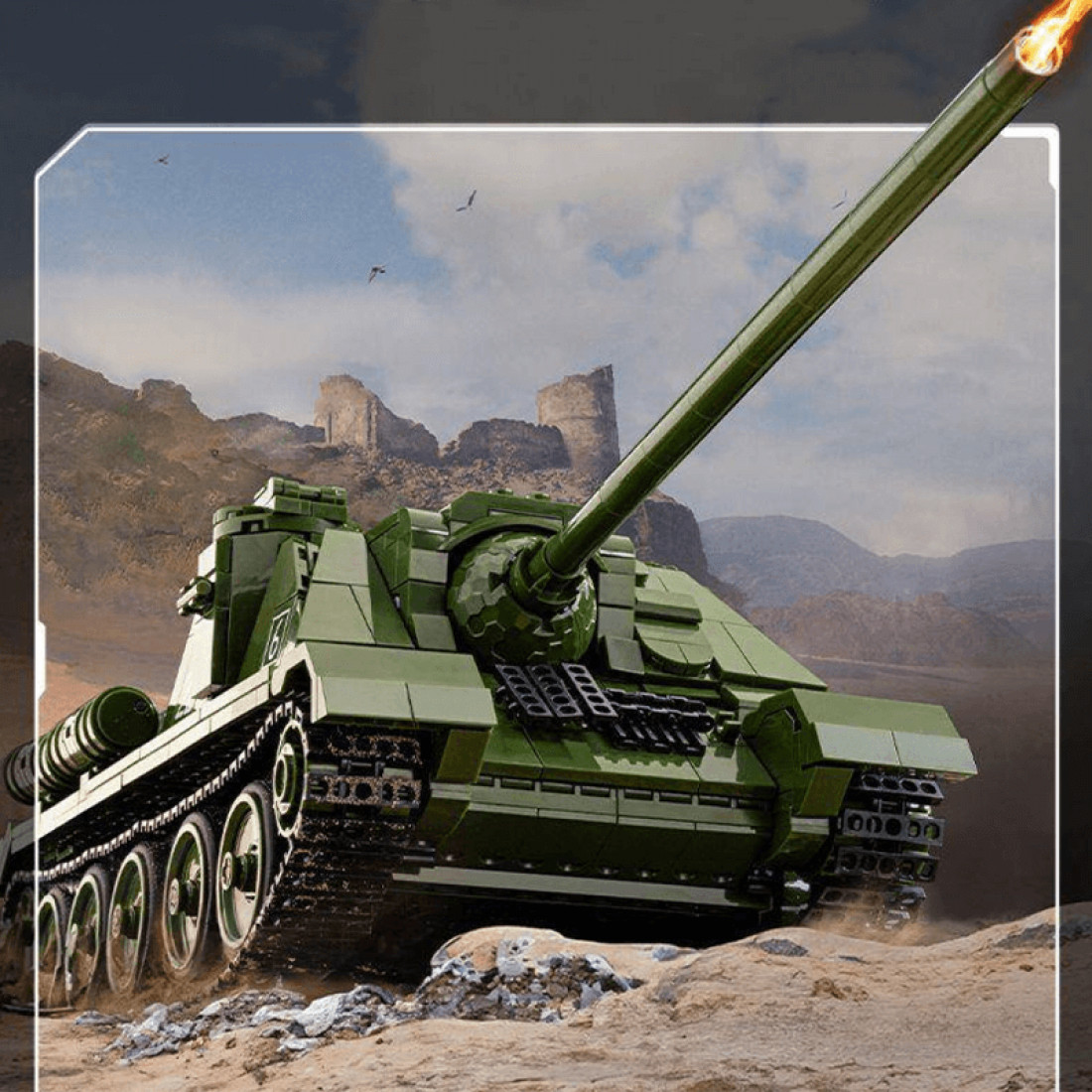 remote controlled su-100 tank destroyer 1700pcs - 1700pcs