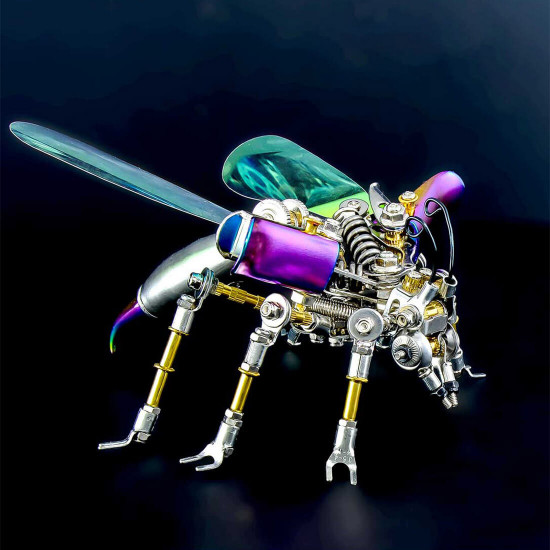 180pcs punk mini wasp 3d metal puzzle diy insect