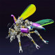 180pcs punk mini wasp 3d metal puzzle diy insect