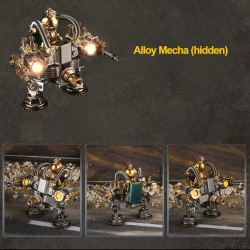 1pc blind box random mini diy 3d assembly armor metal submarine mecha model kit