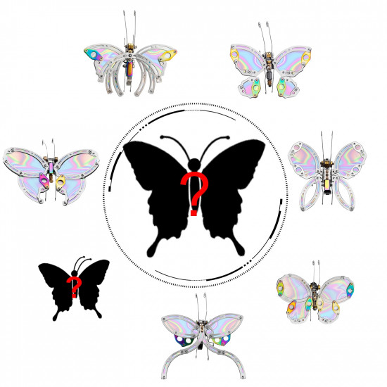 1pc mystery box punk chaos butterfly 3d assembly female model kits