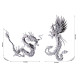 200pcs+ diy oriental dragon + phoenix assembly building kit for home decoration