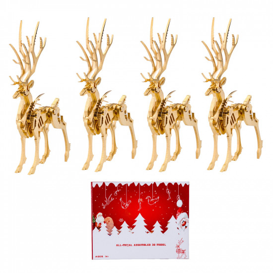 200pcs+ diy 3d assembling ornament christmas elk model