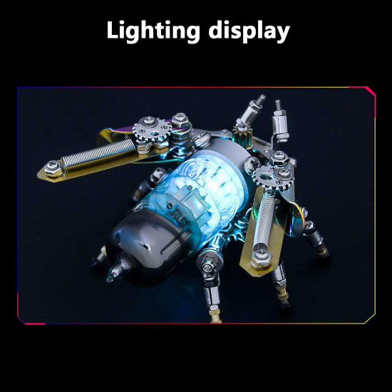 200pcs mechanical led firefly 3d metal puzzle insect series