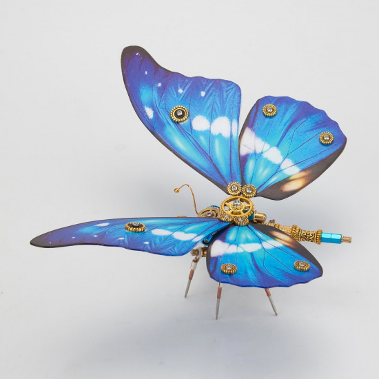 200pcs+ steampunk metal assembly butterfly morpho helena, papilio ulysses & dichorragia nesimachus