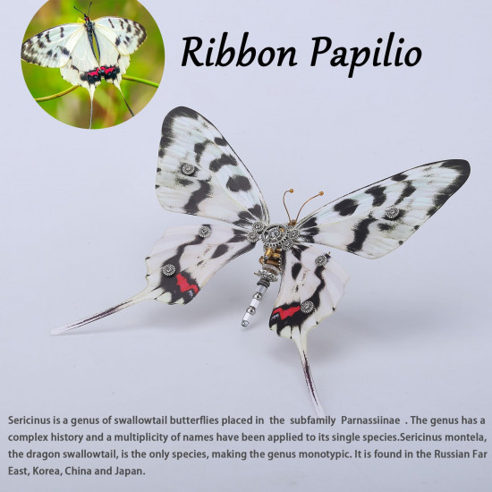 200pcs+steampunk metal assembly butterfly sericinus montelus grey, polyura delphis concha & hebomoia glaucippe