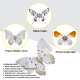 200pcs+steampunk metal assembly butterfly sericinus montelus grey, polyura delphis concha & hebomoia glaucippe