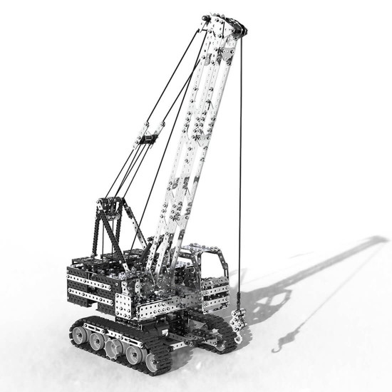 2152pcs diy assembly stainless steel 2.4g 12ch crane rc crawler crane toy for adults